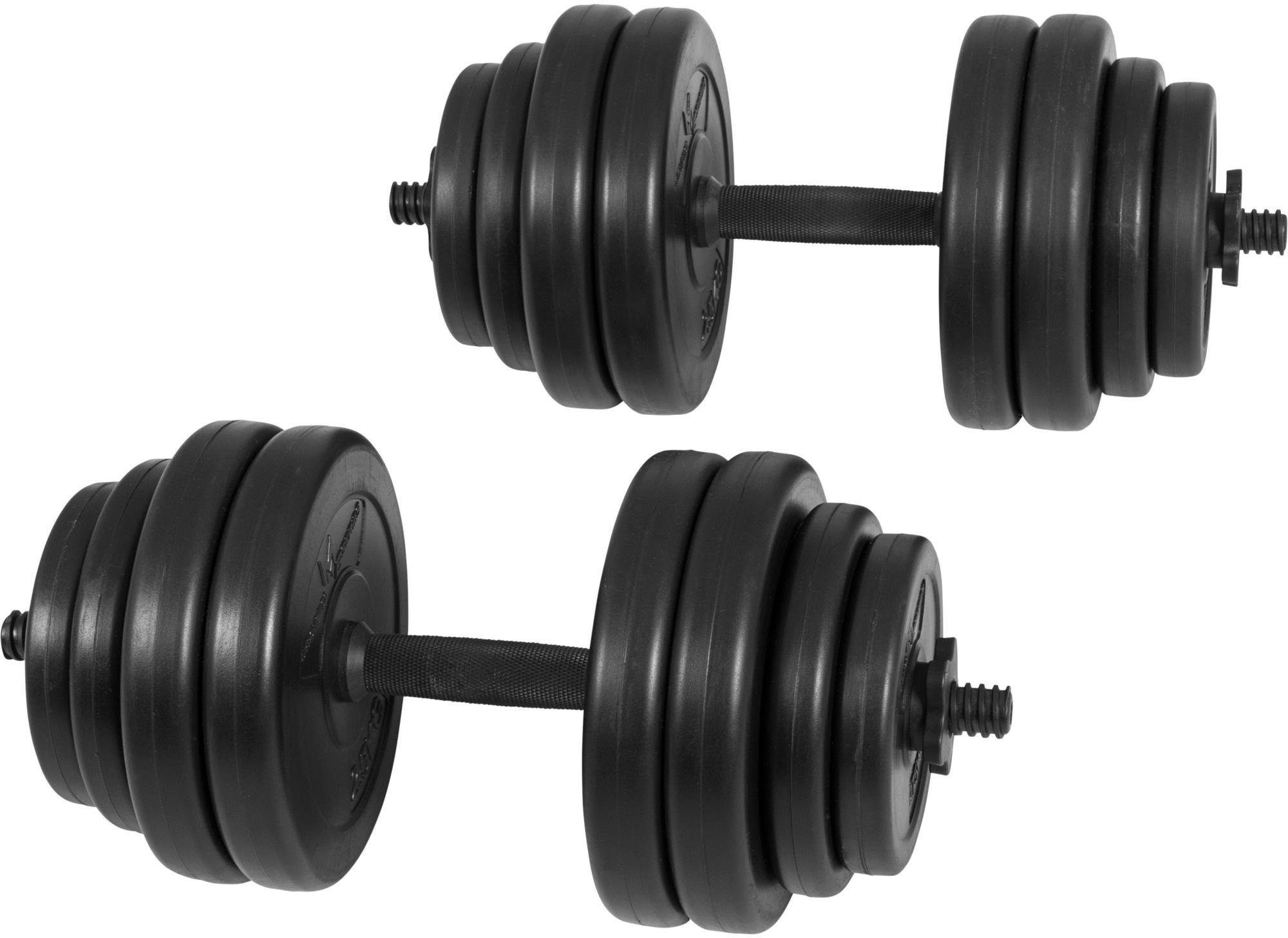 GORILLA SPORTS Kurzhantel E-Series Kurzhantelset 25 mm Kunststoff, (mit Kurzhantelstangen)