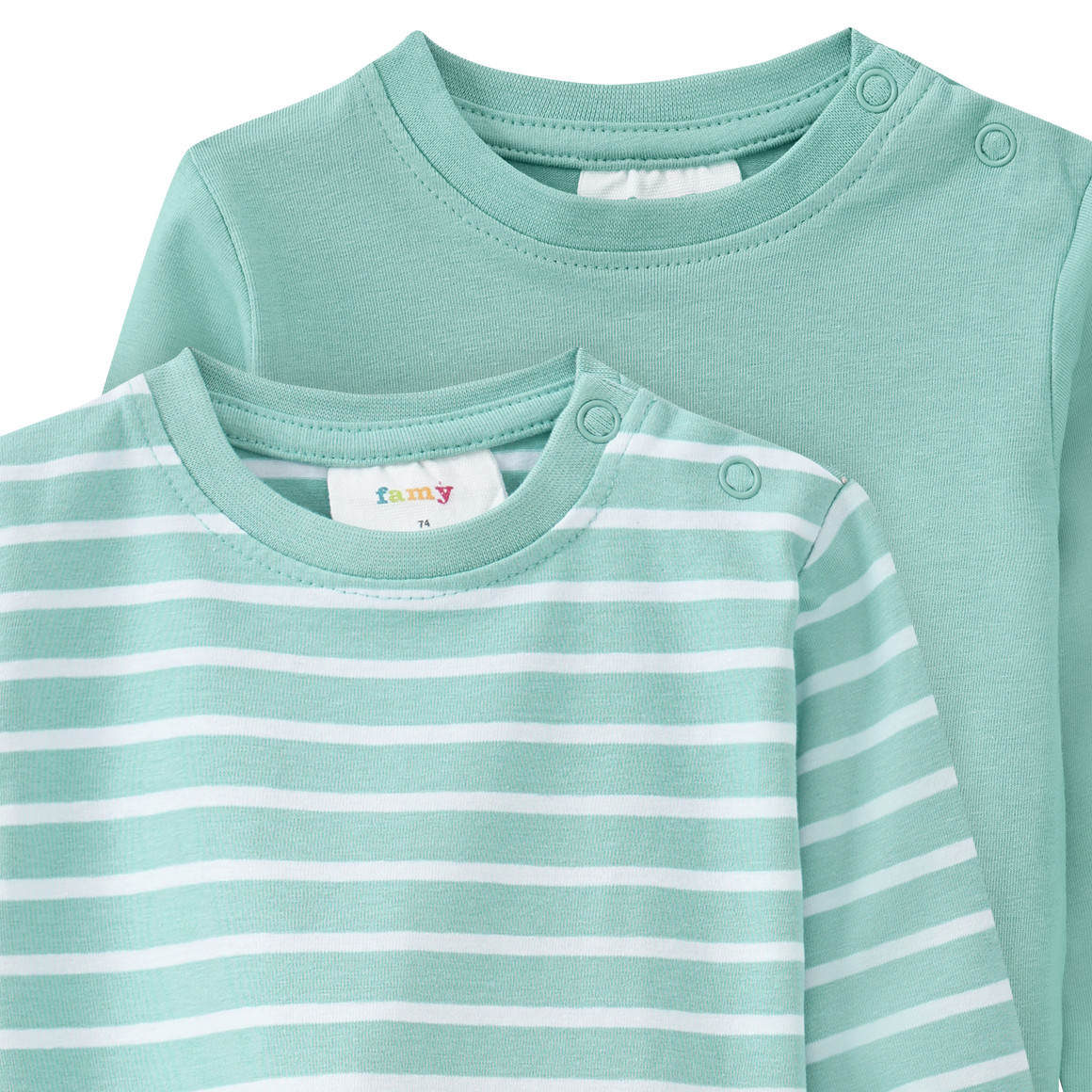 2 Baby Langarmshirts im Basic-Style