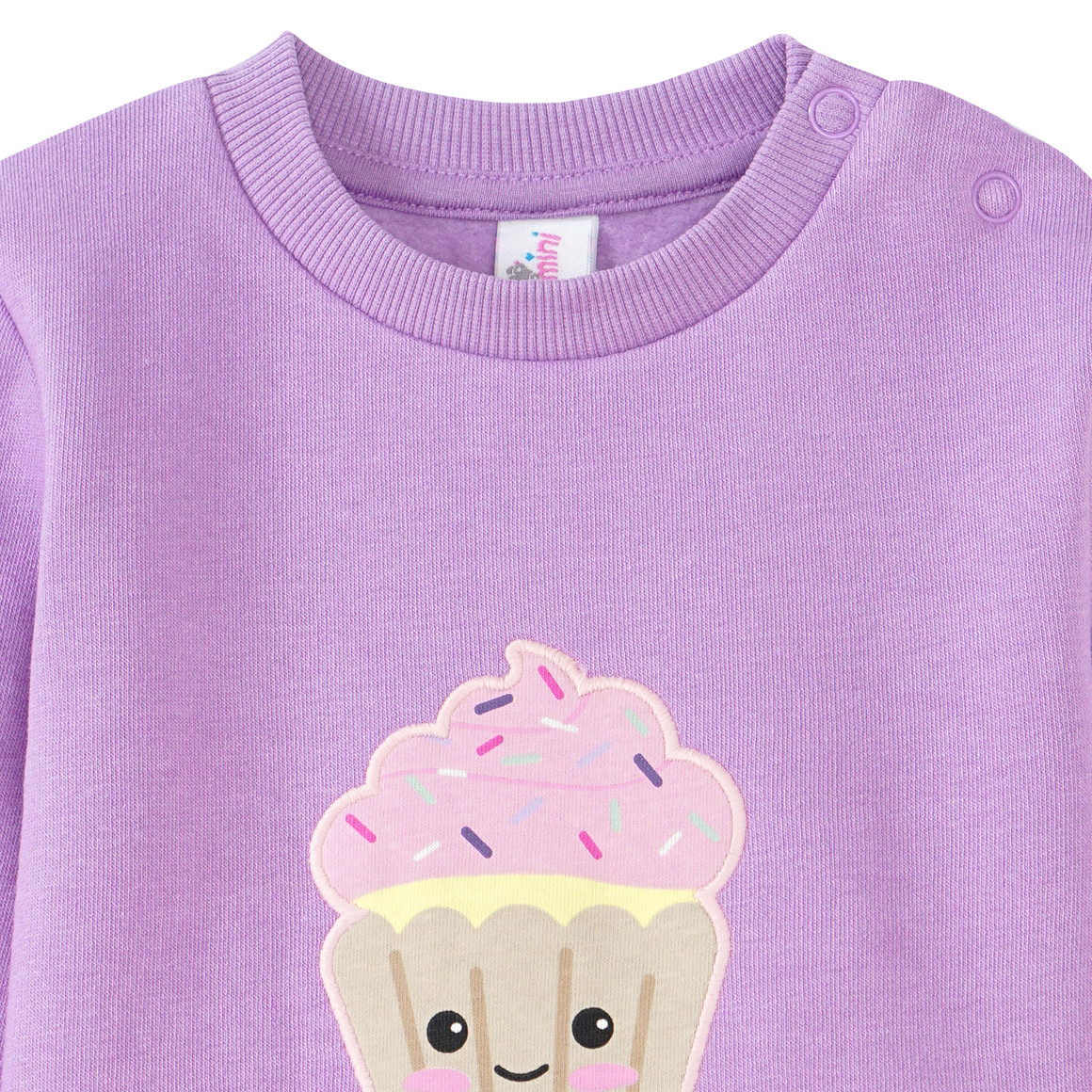 Baby Sweatshirt mit Cupcake-Applikation