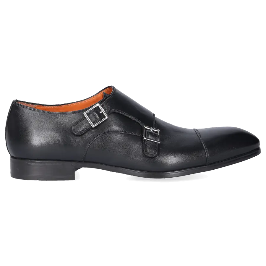 Santoni - Monk Schuhe 14549 Kalbsleder - schwarz