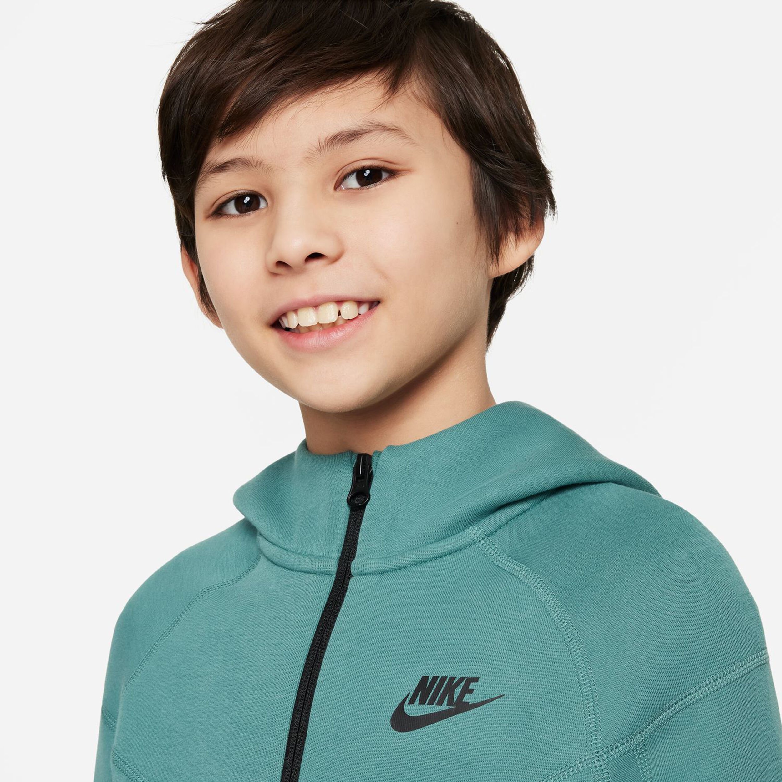Tech Fleece Full-Zip Hoody Jungen - Dunkelgrün