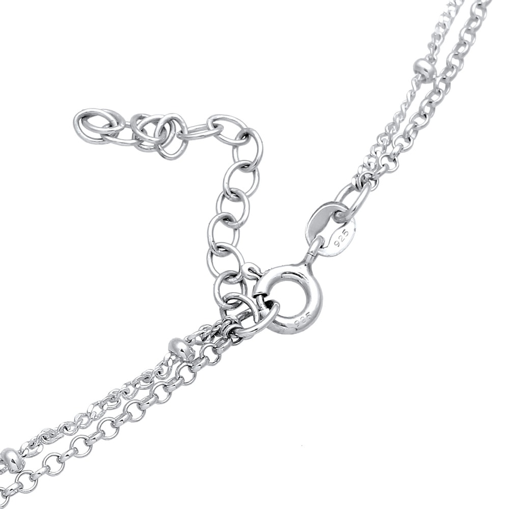 Elli Elli Collier Femme Choker Boule Couches Look Plaquette en Argent Sterling 925 collier