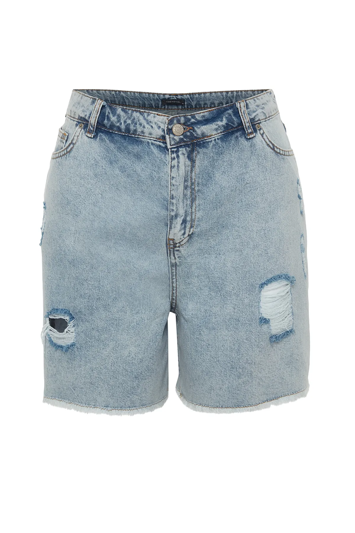 Trendyol Curve  Blaue Jeansshorts und Bermuda TBBSS22SR0165