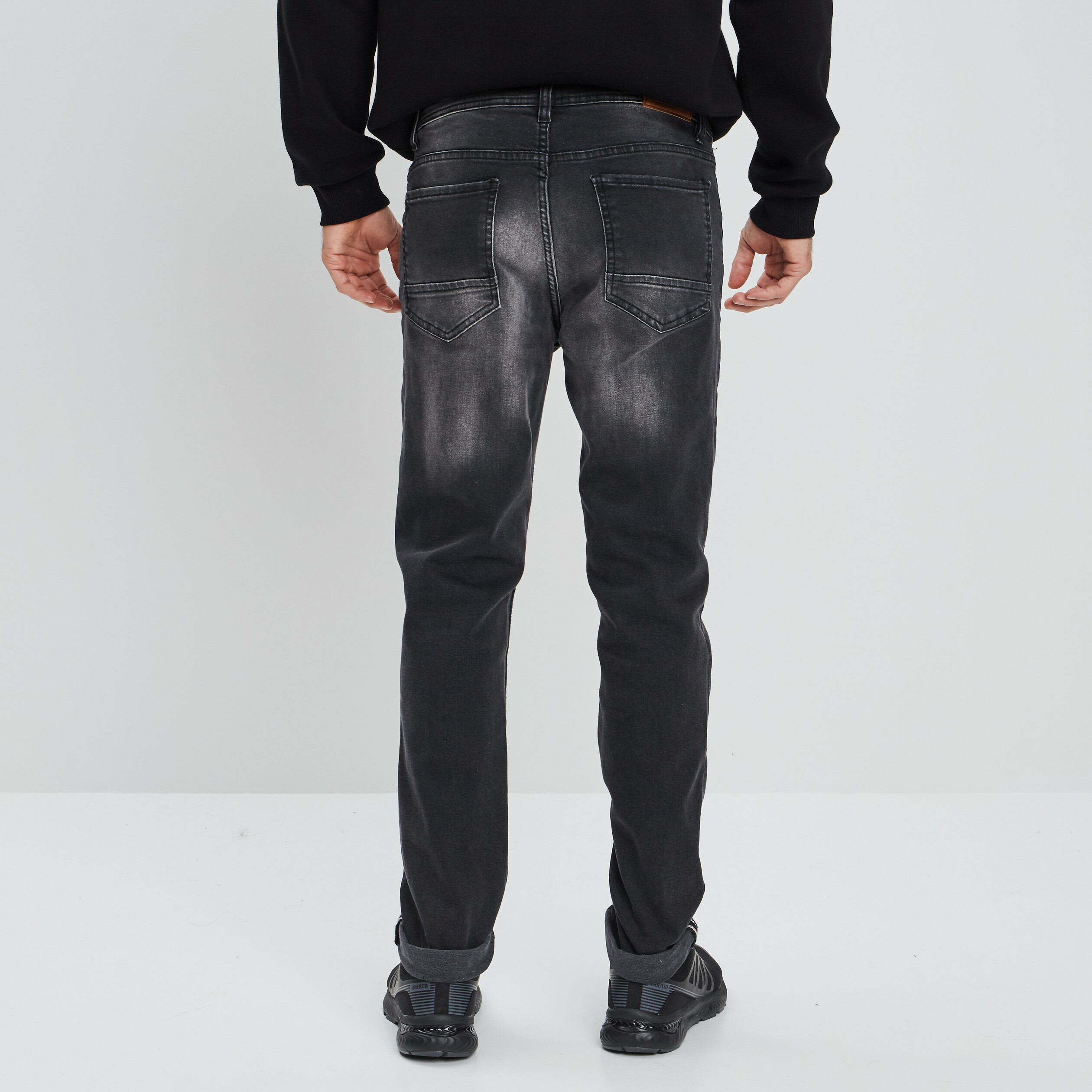 Jeans slim 5 poches denim noir homme | La Halle