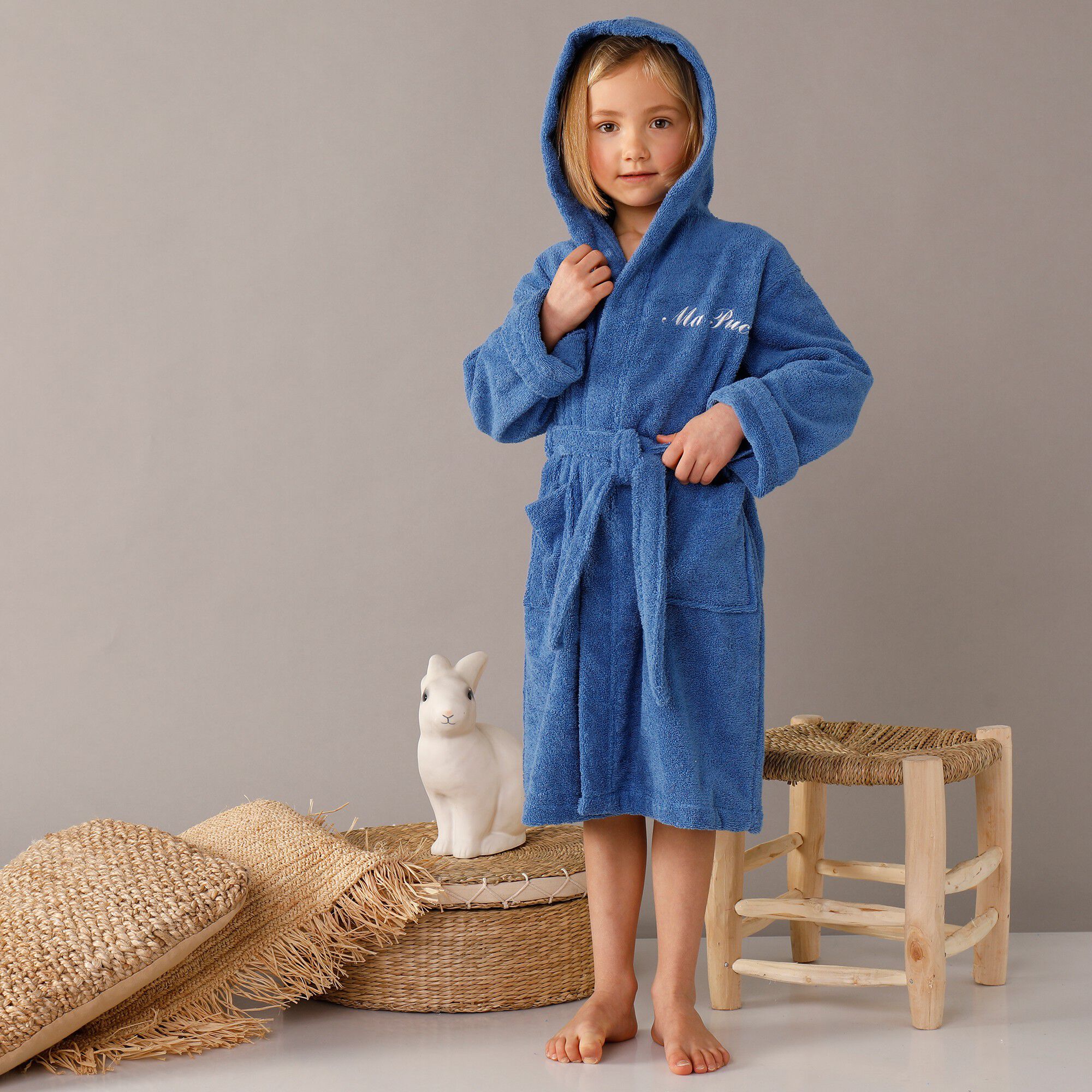 Peignoir enfant éponge à capuche personnalisable