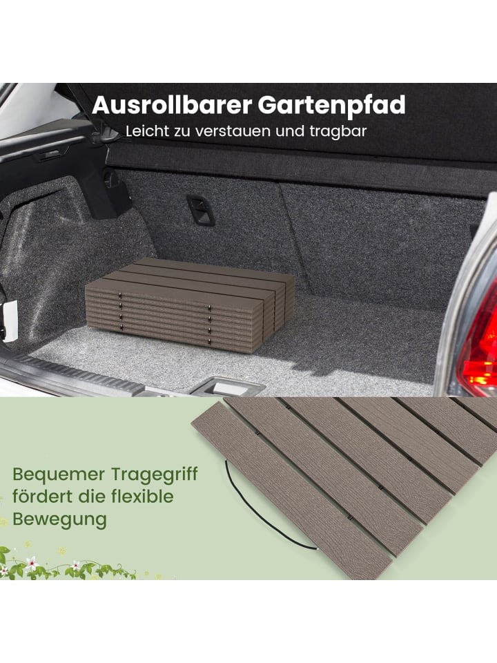 COSTWAY Rollweg aus HDPE 242cm in Grau günstig kaufen onesize