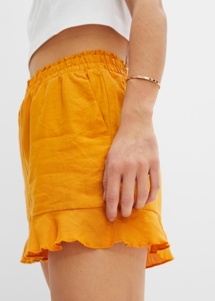 Kurze Webshorts mit Lyocell