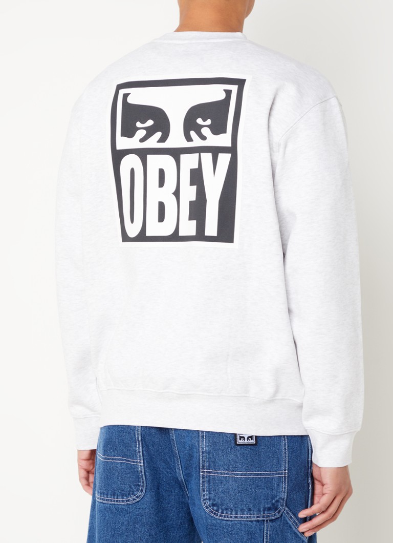 Obey Eyes sweater with logo and back print
