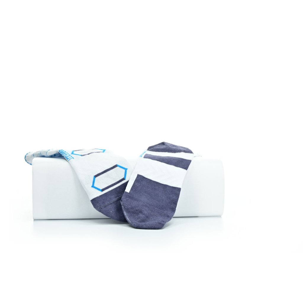 Footic Sport Hexagon Kids BF White Turquoise Barfußsocken, 1 Paar