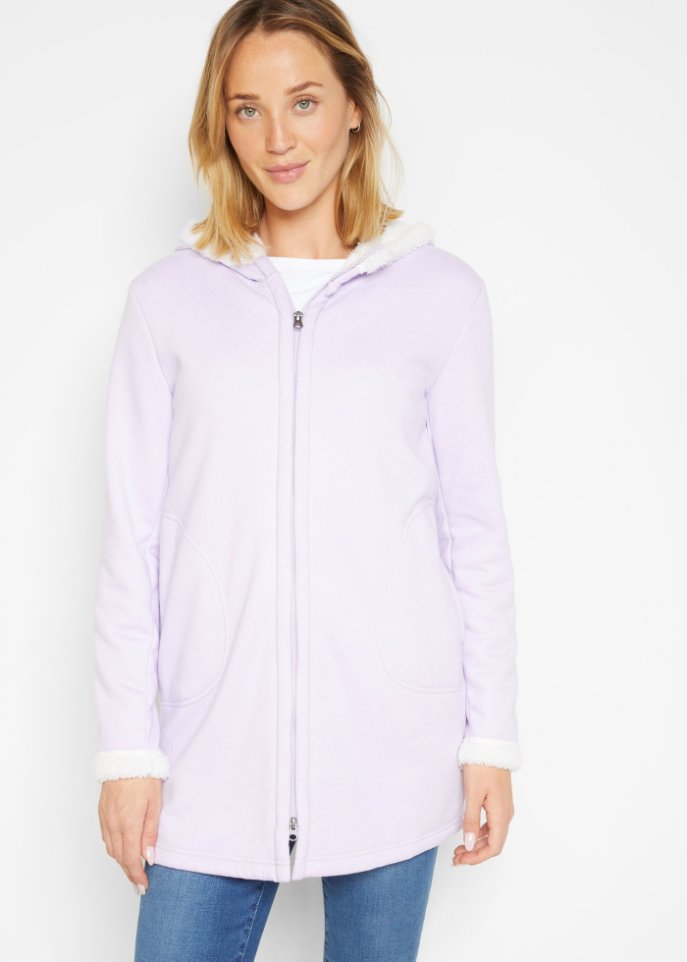 Sweatjacke mit Teddyfell