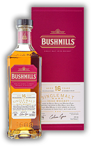 Bushmills Malt Three Woods 16 Years Bushmills Malt Three Woods 16 Years Komplex, ausgewogen und geschmeidig ist er eine Freude für Genießer. Alter 16 J. - 0,7	 Liter - Vol 40%