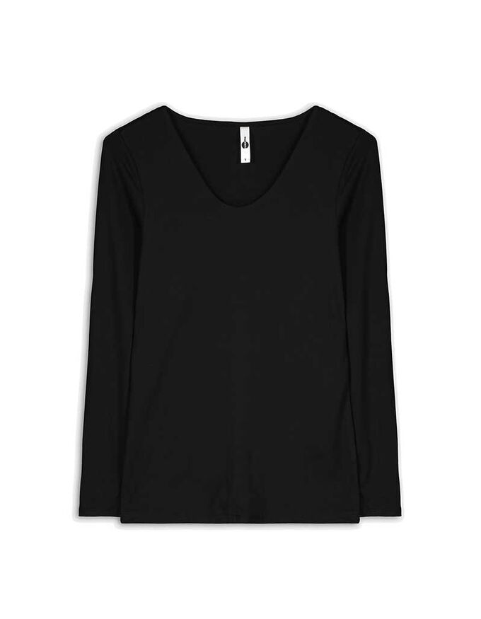 Langarmshirt - V-Ausschnitt