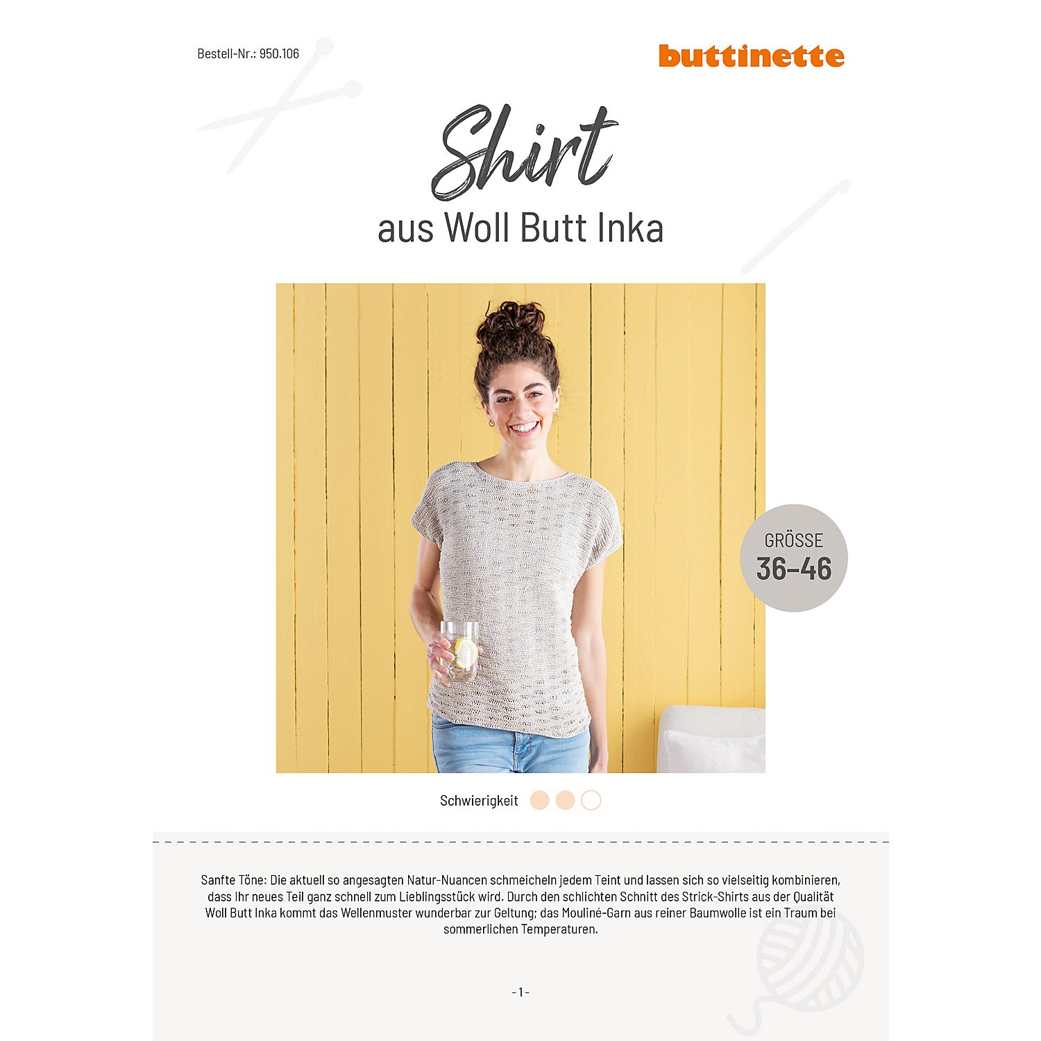 Strickanleitung - Shirt aus Woll Butt Inka