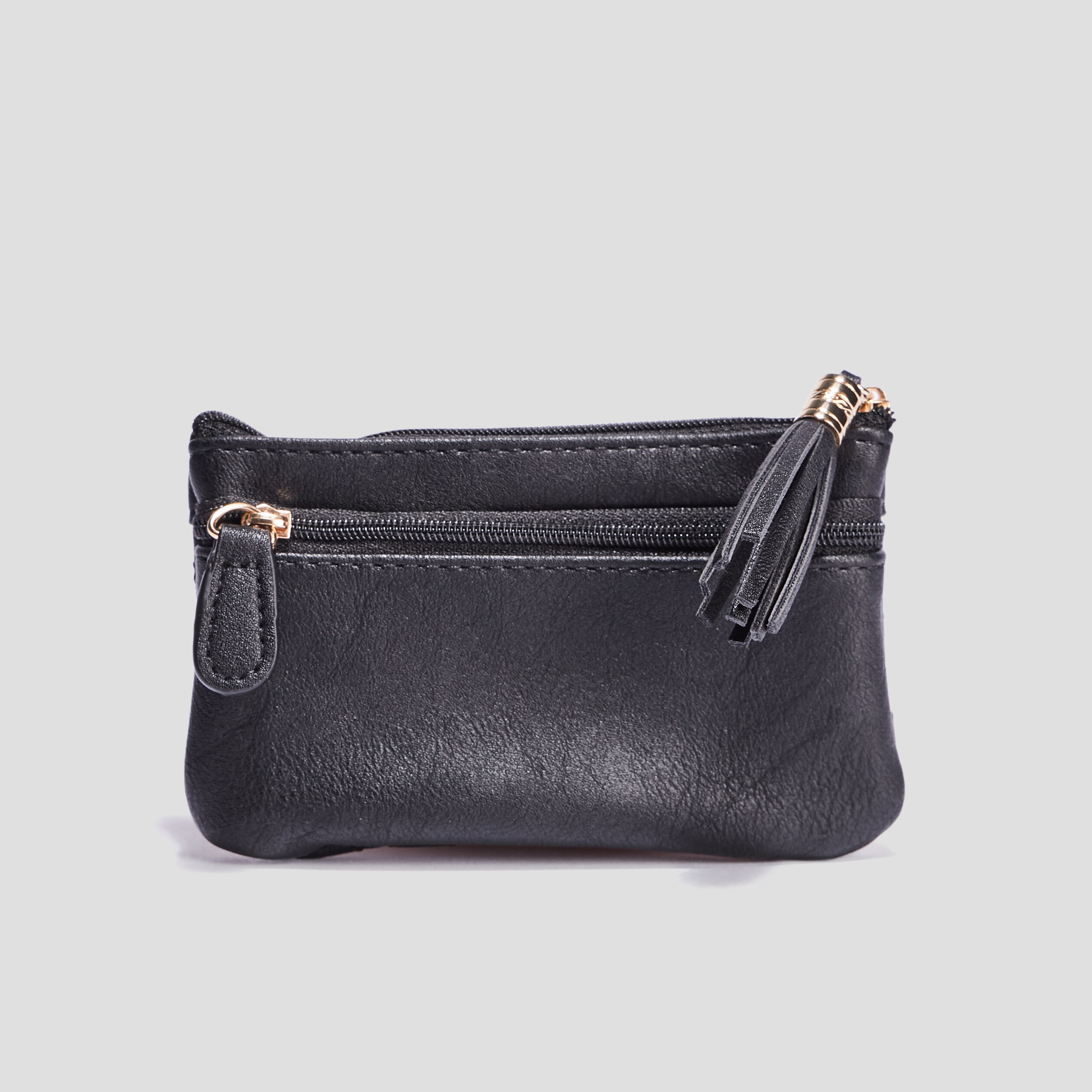 Porte-monnaie matelassé noir femme | La Halle