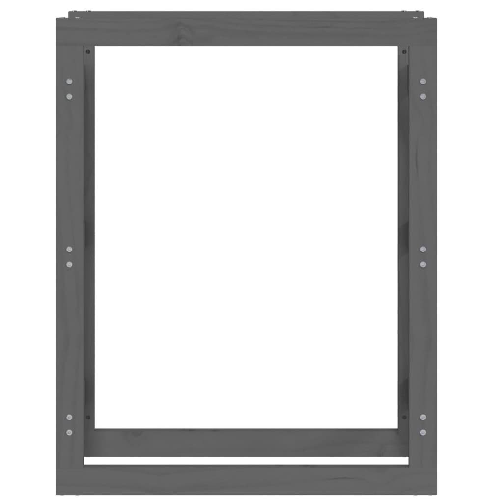Tapferer Ping Kaminholzregal Kaminholzregal Grau 80x25x100 cm Massivholz Kiefer, (1-St)