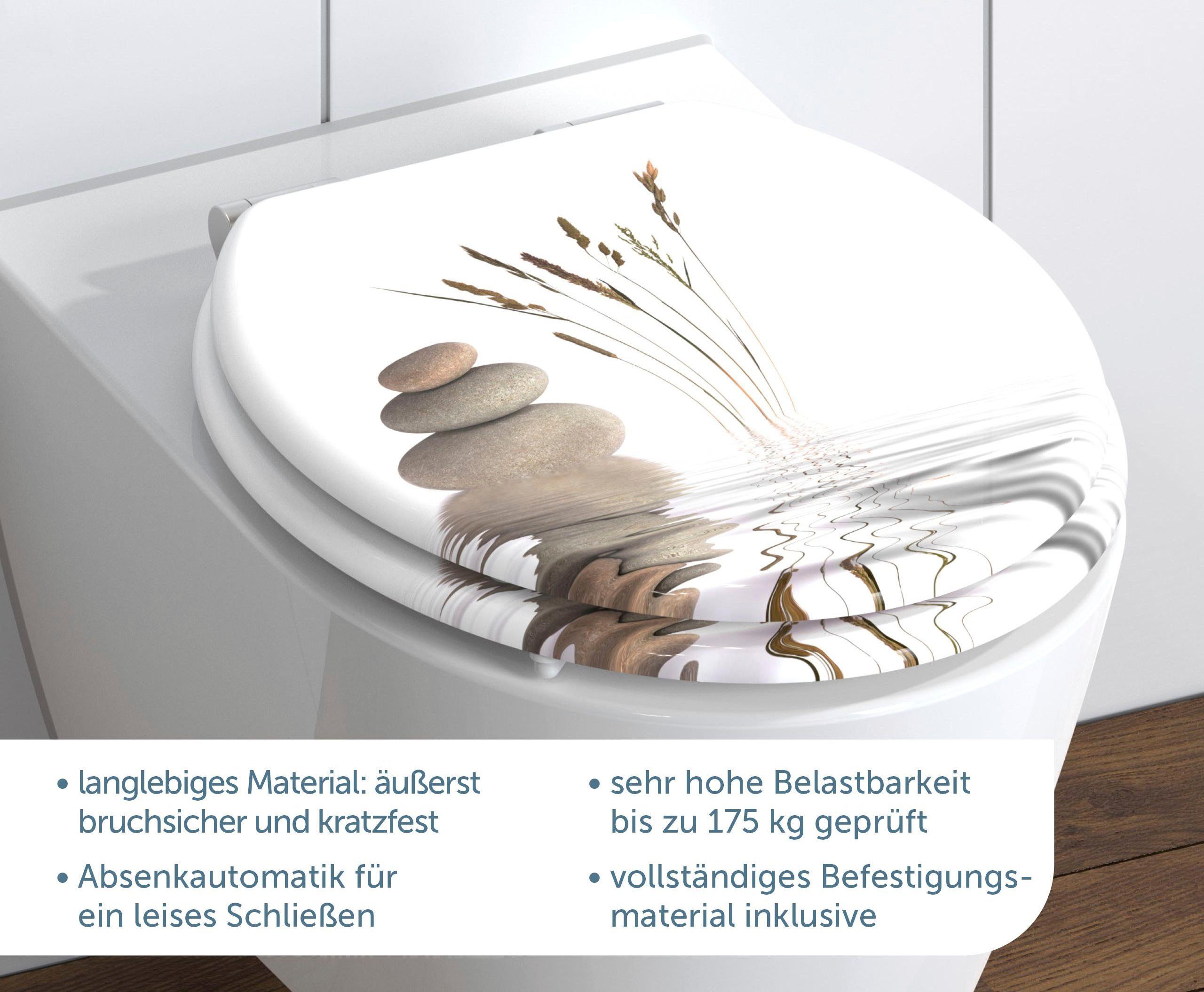 Schütte WC-Sitz Balance, mit Absenkautomatik und Holzkern, MDF