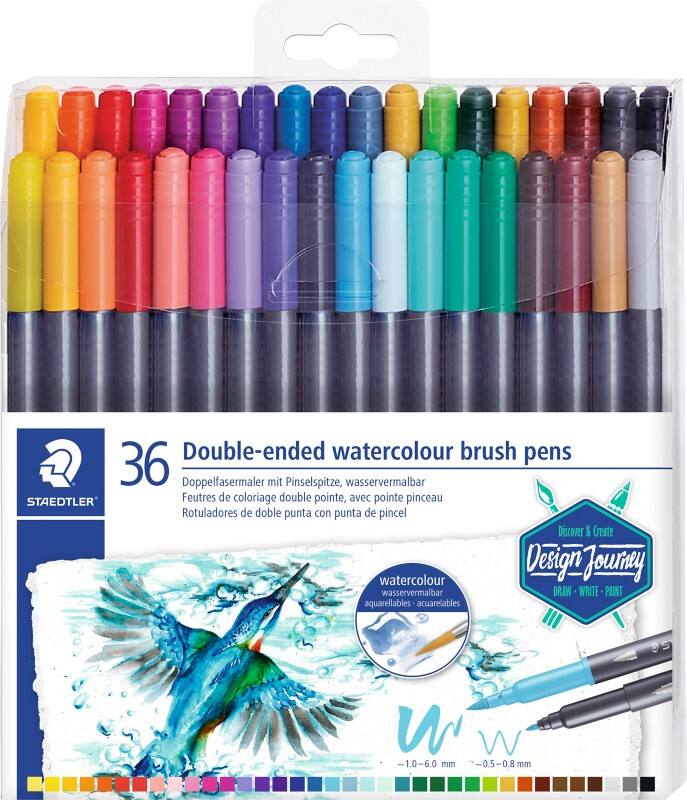 STAEDTLER Aquarell Kalligraphie-Stift Farbig sortiert 36 Stück