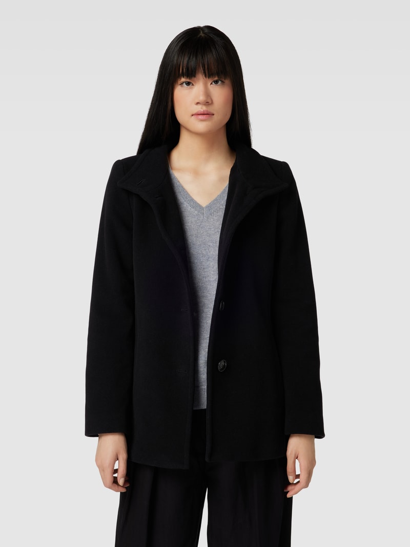 Jacke mit Stehkragen in schwarz