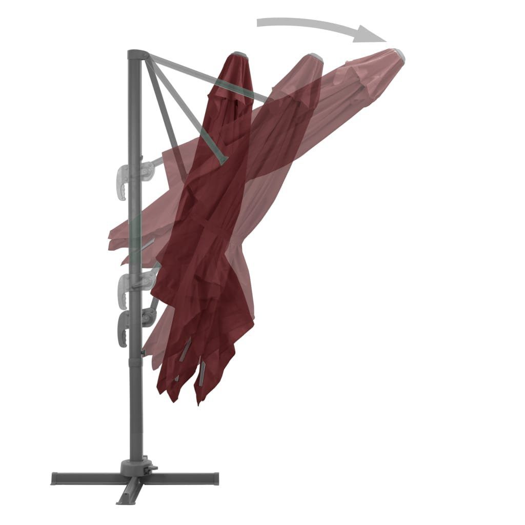 DOTMALL Sonnenschirm Ampelschirm mit Fußpedal,360° drehbar,400x300 cm (L x B)
