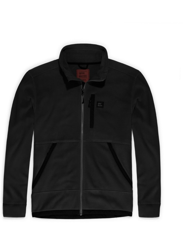 Vintage Industries Fleecejacke/Fleecepullover in Schwarz günstig kaufen