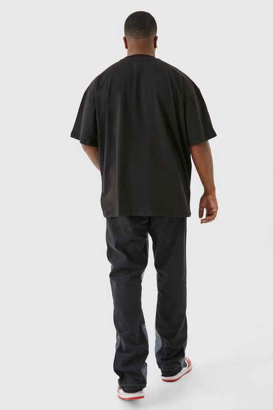 Plus Slim-Fit Schlagjeans mit Kontrast-Detail