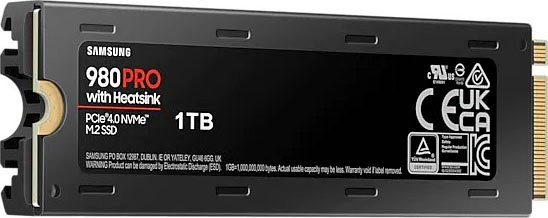 Samsung 980 PRO Heatsink interne SSD (1 TB) 7000 MB/S Lesegeschwindigkeit, Playstation 5 kompatibel