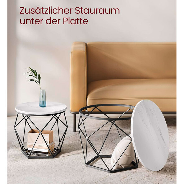 Beistelltisch, rund, 2er Set