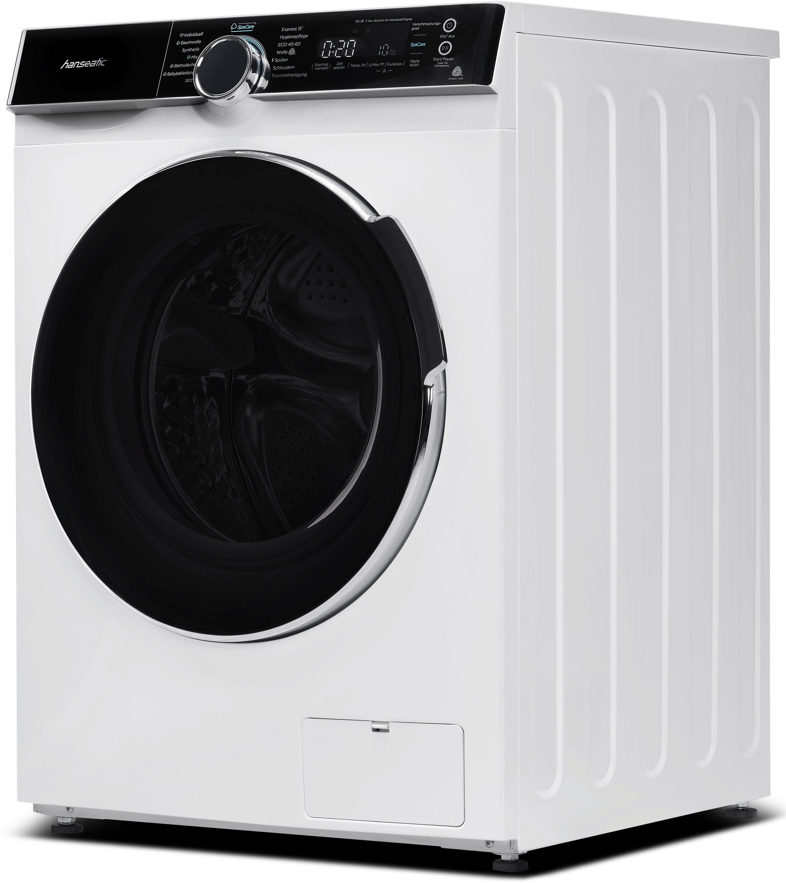 Hanseatic Waschmaschine HWMK914B, 9 kg, 1400 U/min, Nachtwaschprogramm, AquaStop, Dampfoption