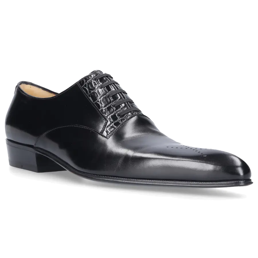 Artioli - Businessschuhe Oxford ROMANUM Alligatorleder - schwarz