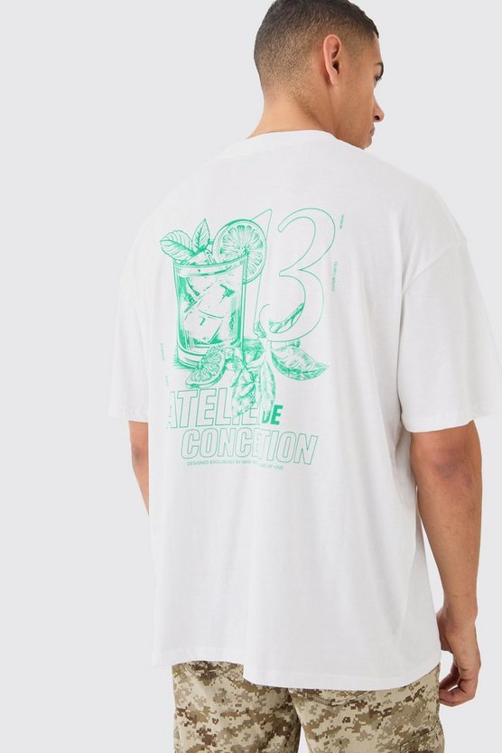 Oversize T-Shirt mit 13 Print