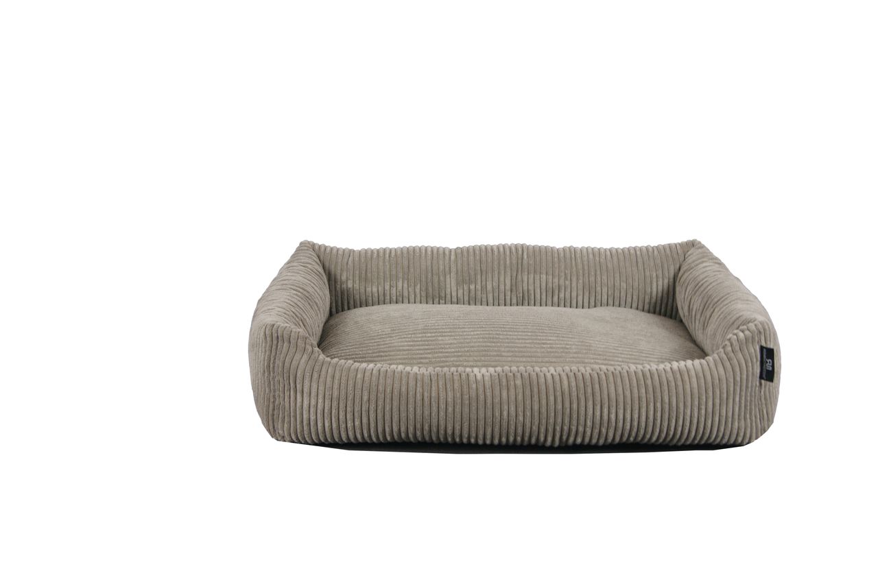 Rohrschneider Tierbett Cordstoff breit taupe