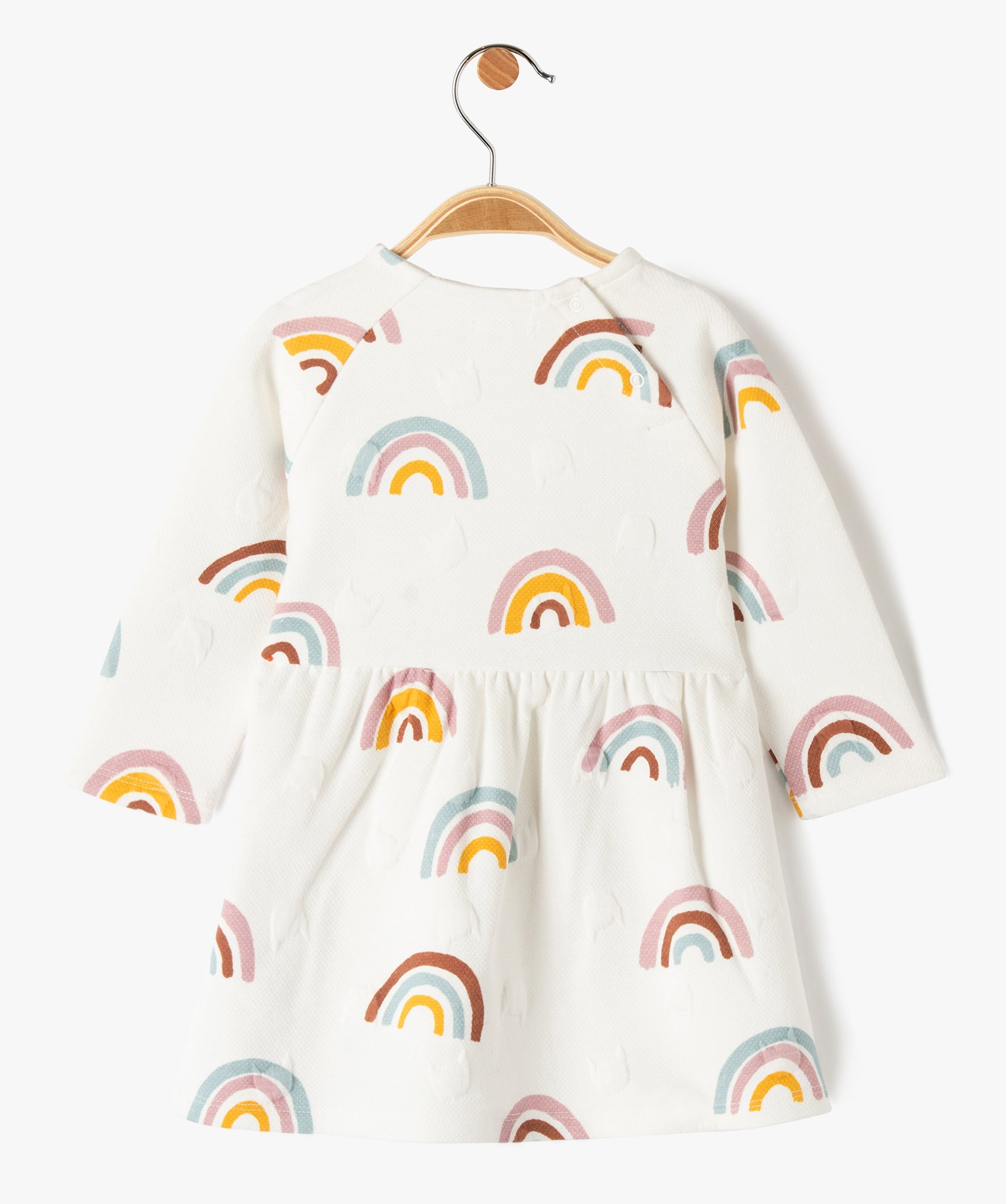 Robe bébé fille en maille à motif chat gaufré multicolore | GEMO