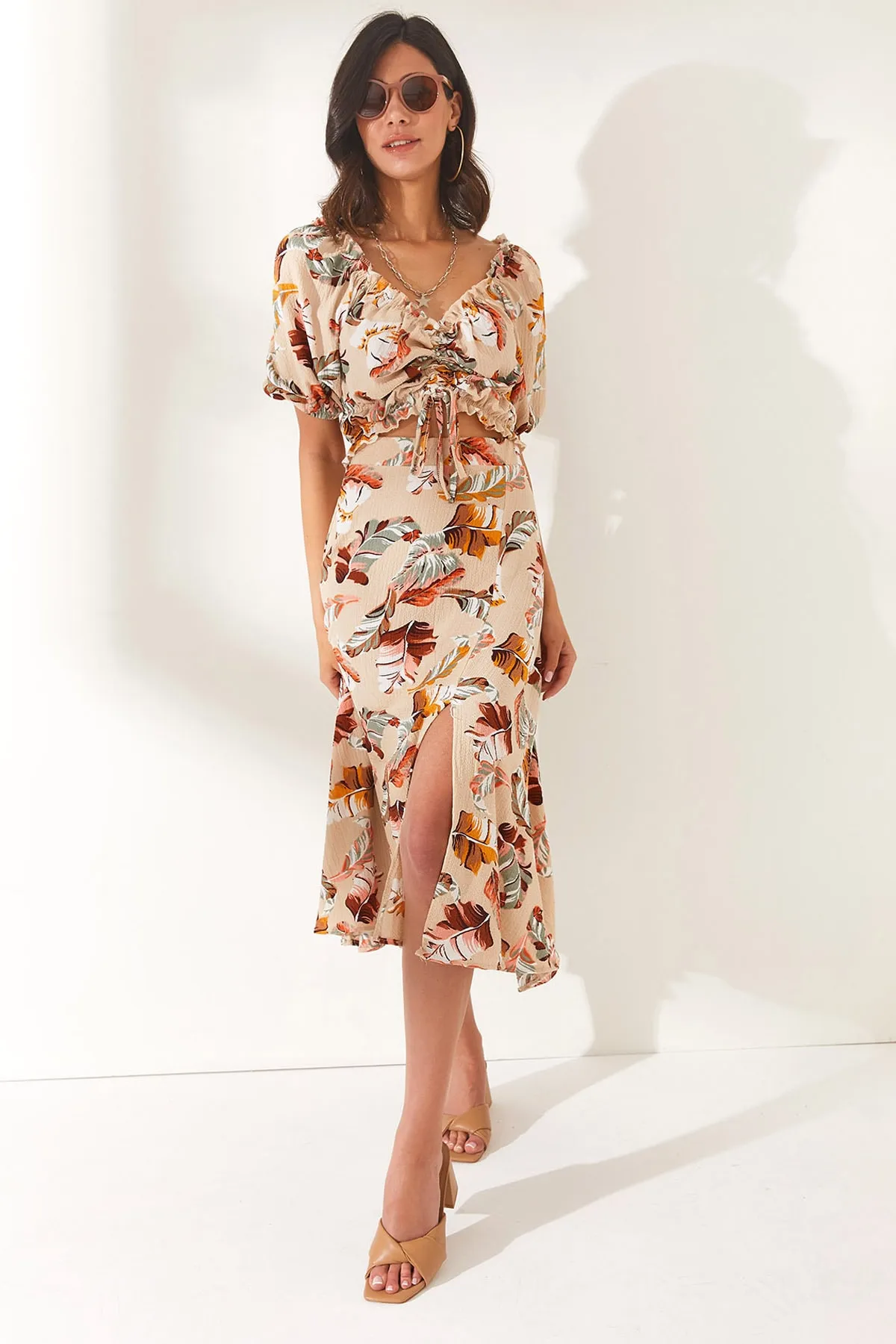Olalook  Zweiteiler - Beige - Regular Fit