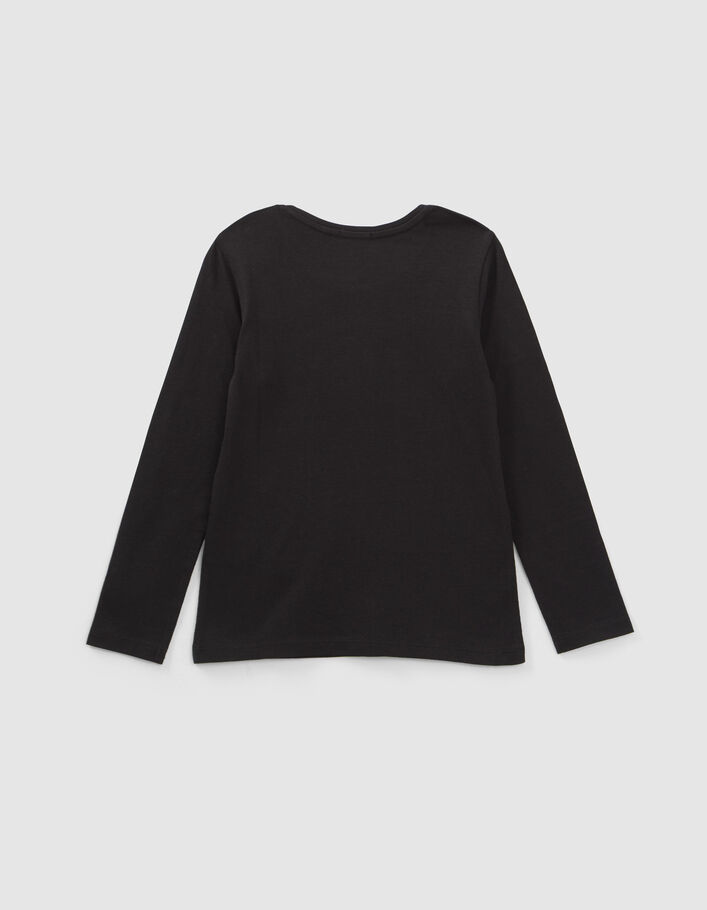 T-shirt noir coton bio visuel rock fille