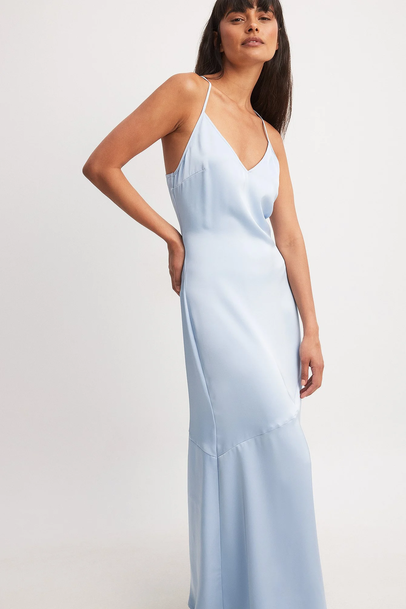V-Neck Satin Slip Dress