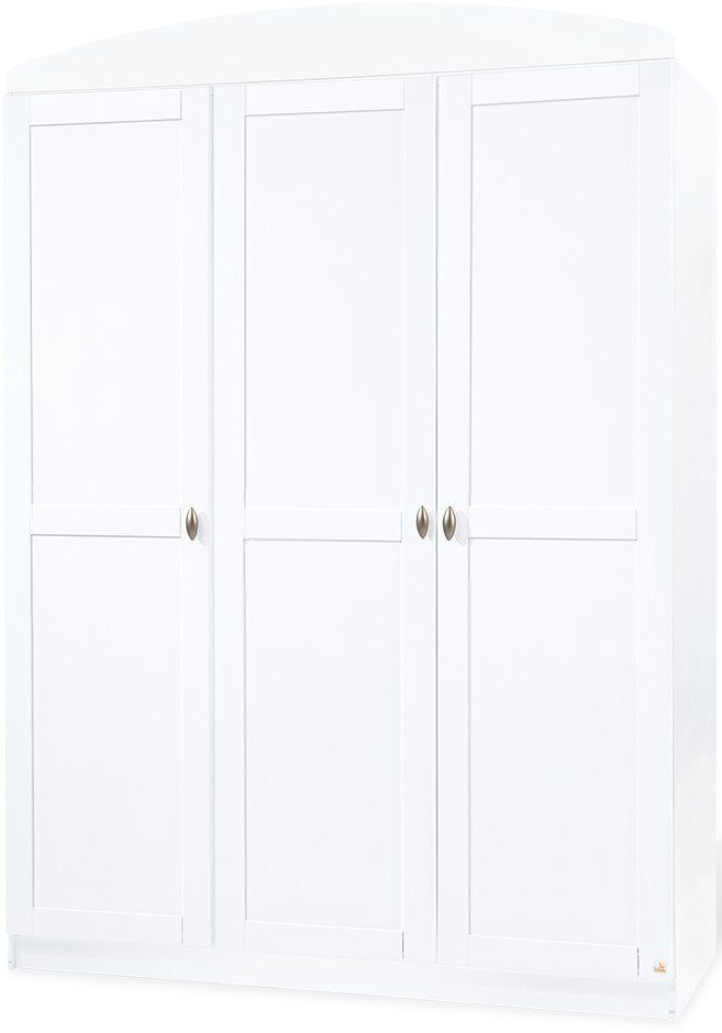 Pinolino® Babyzimmer-Komplettset Laura, breit groß, (Set, 3-St., Kinderbett, Schrank, Wickelkommode), mit Kinderbett, 3-trg. Schrank und breiter Wickelkommode