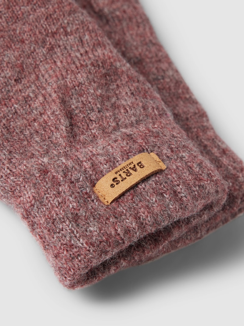 Handschuhe mit Label-Detail Modell 'Witzia' in mauve