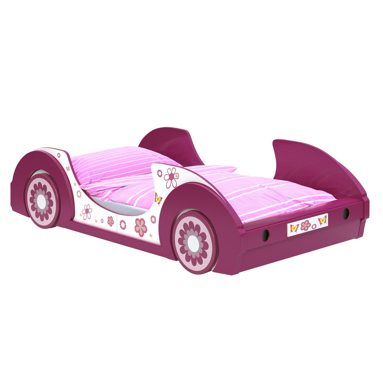 Casaria Kinderbett Butterfly Weiß/Pink 200x90cm