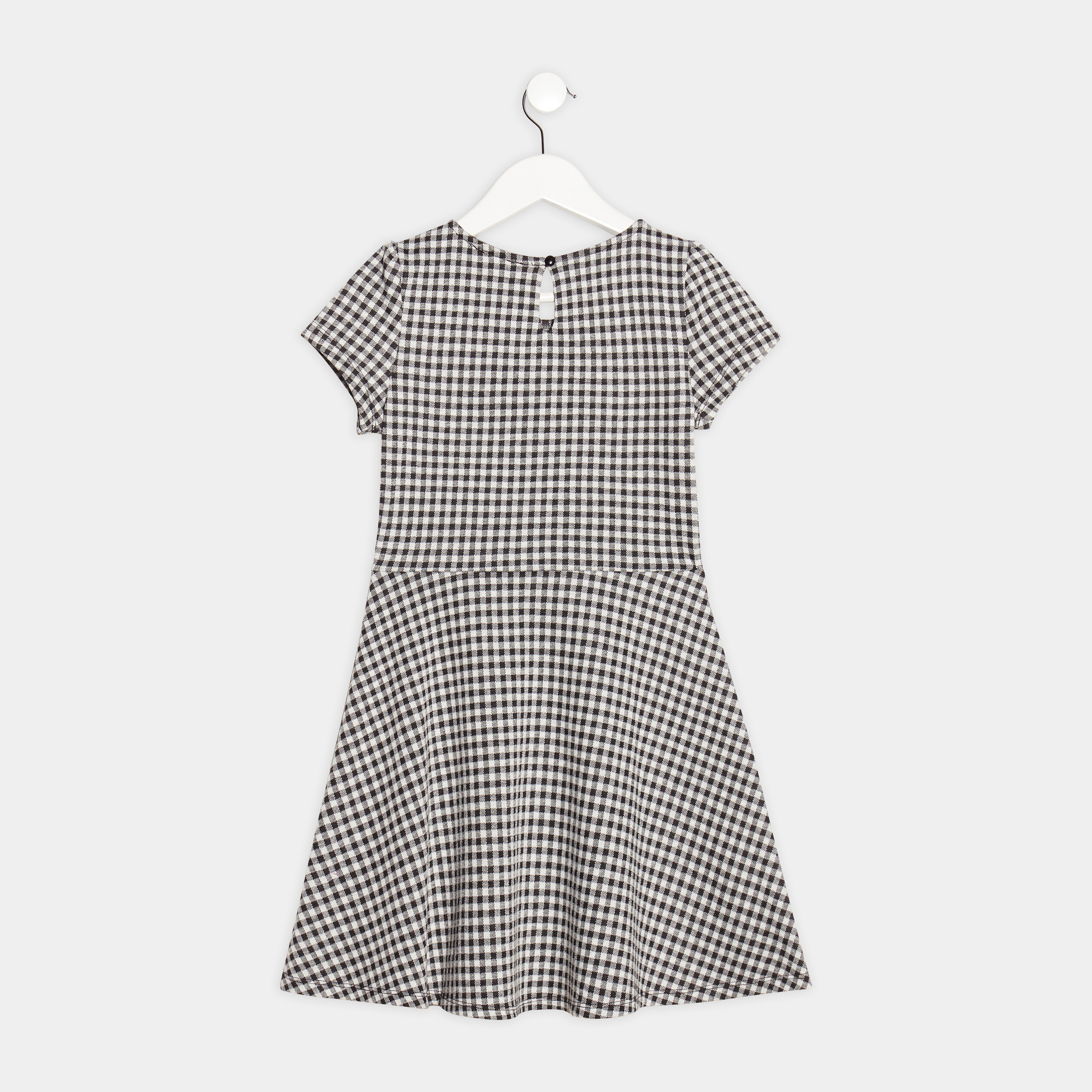 Robe patineuse à col rond ecru fille | La Halle