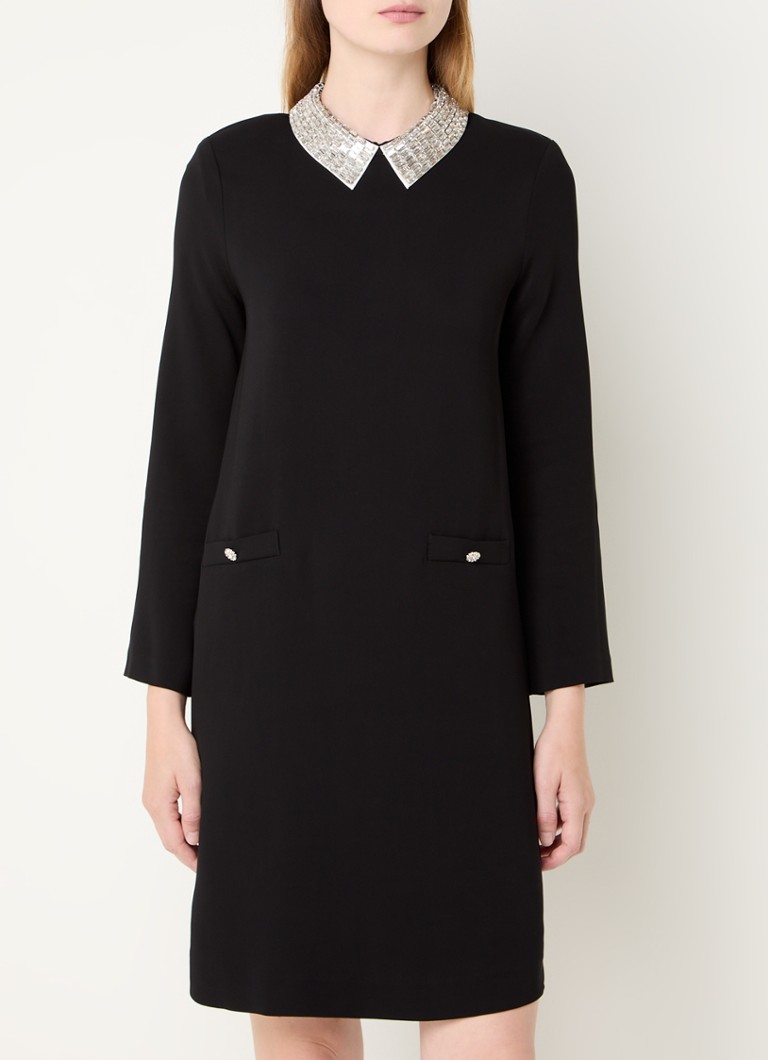 Gerard Darel  Sylvine mini jurk met paspelzakken en strass