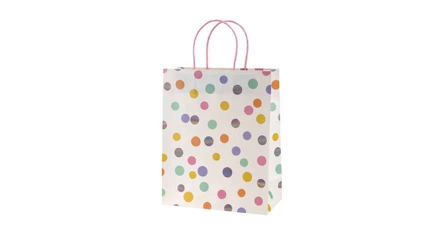 Rössler Geschenktasche  Dots auf Weiß gross