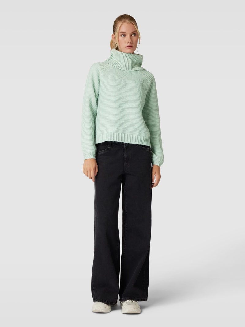 Rollkragenpullover mit Strukturmuster Modell 'ALLIE LIFE' in mint