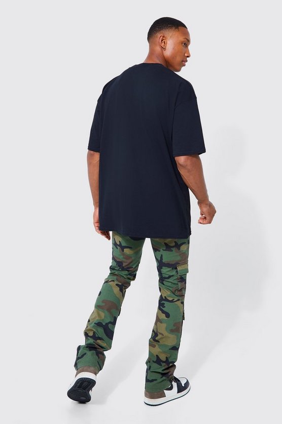Skinny Camouflage Cargo-Hose
