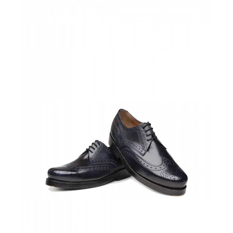 Heinrich Dinkelacker - Businessschuhe Derby RIO FULL-BROGUE TC Kalbsleder - blau