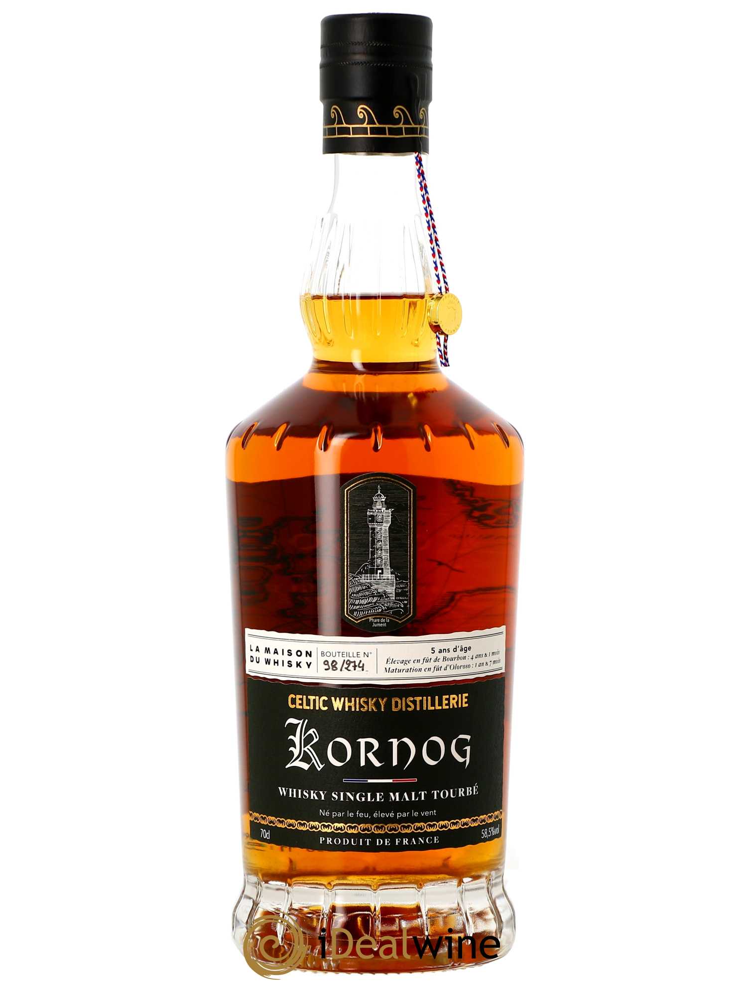 Whisky Kornog 5 ans Single Cask Finish Oloroso (70cl)  - Lot de 1 Bouteille