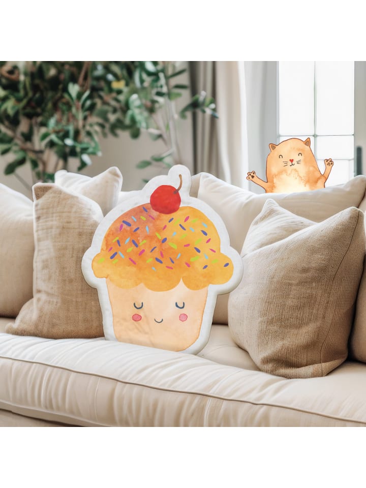 Mr. & Mrs. Panda Kissen Kuscheltier Cupcake ohne Spruch in Weiß günstig kaufen