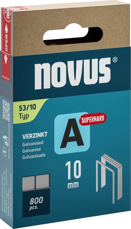 Novus Heftklammern A 53 042-0778 10 mm Superhard 800 Heftklammern