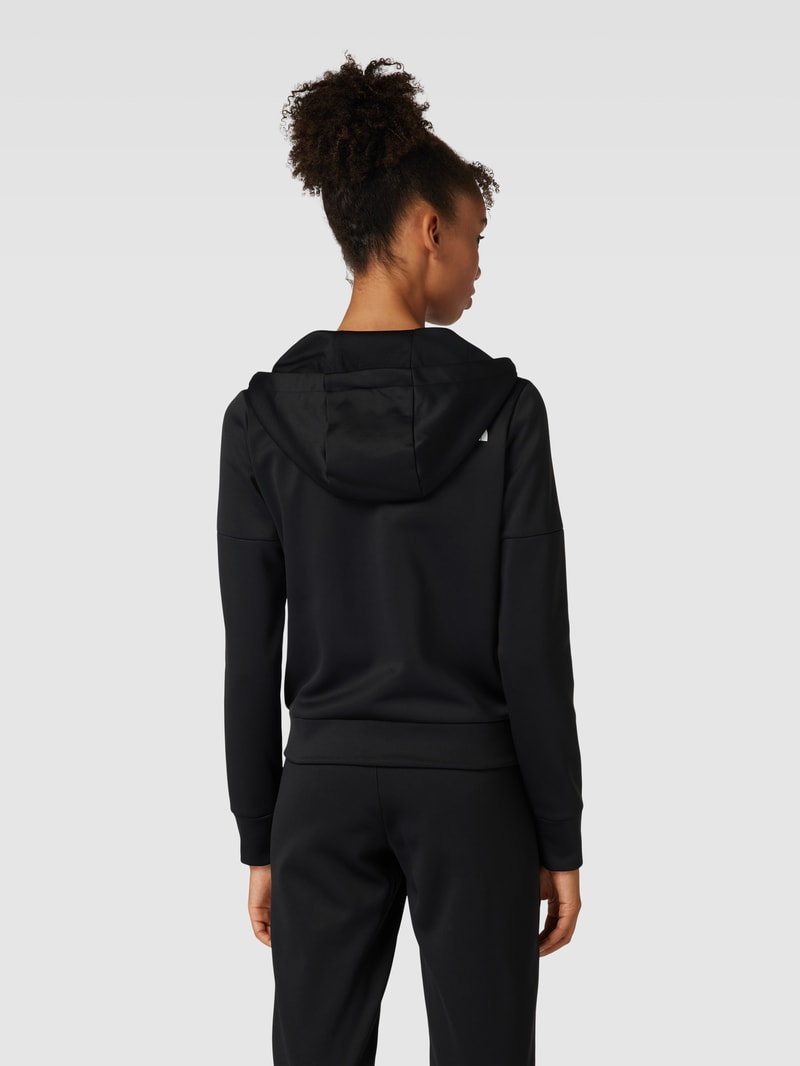 Sweatjacke mit Label-Print Modell 'REAXION' in schwarz
