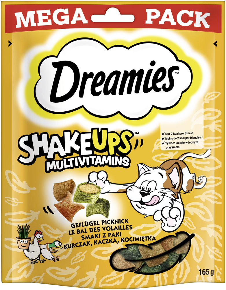 Dreamies Snacks Dreamies Shake ups Multivitamins Geflügel Picknick 165g