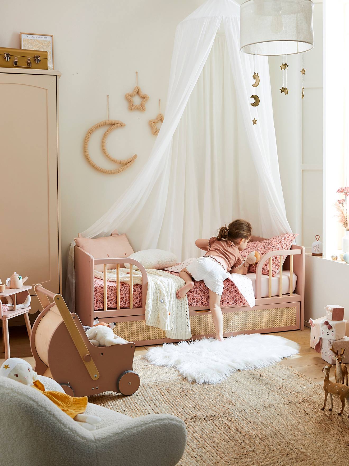 Vertbaudet Kinderzimmer Wanddeko MOND & STERNE - beige